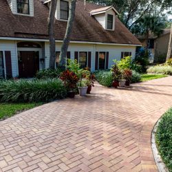 Beautifully designed paver driveway with durable, weather-resistant pavers for a stylish and functional entrance.