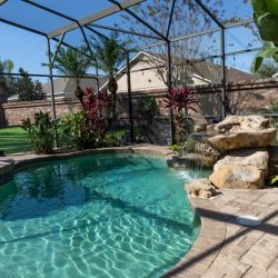 Slip-resistant pool deck pavers in various colors and textures, designed for style and durability around pools